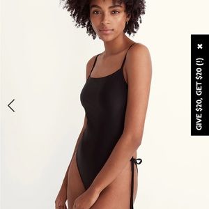 Madewell Second Wave Side-Tie One-Piece Swimsuit Sz Small